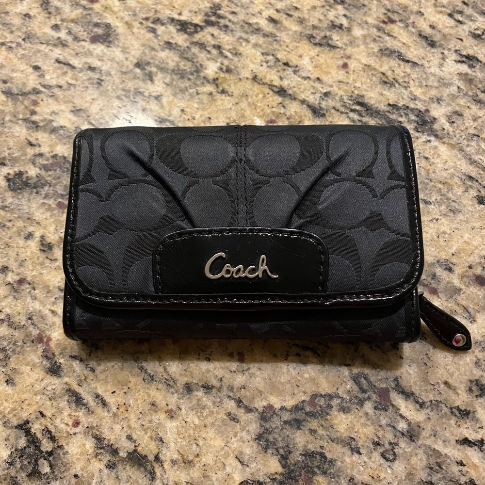 Coach Ashley Signature Satin Campbell Clutch Trifold